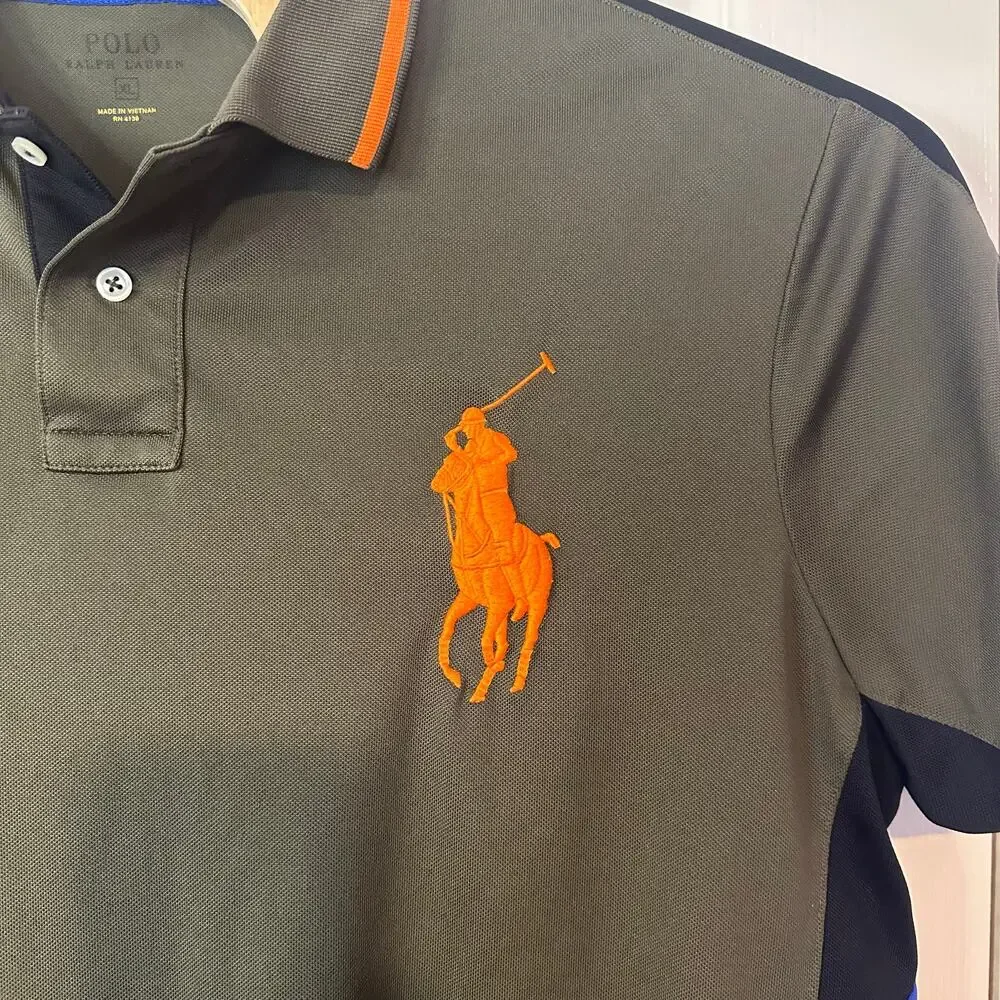 Polo‎ Ralph Lauren Men’s Big Pony Polo Shirt Size XL Colorblock Logo Sporty